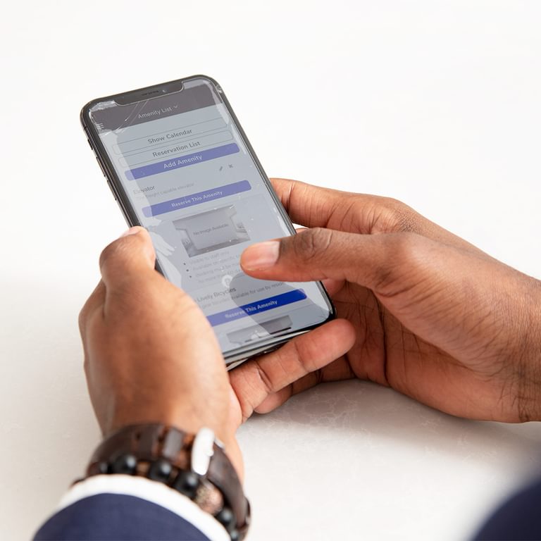 Tight shot of phone in hands